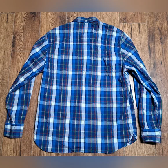 Penfield Men's Button Down Shirt Classic Fit Blue Check Size Large - Picture 5 of 8